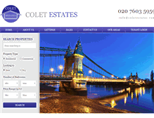 Tablet Screenshot of coletestates.com